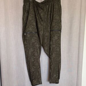 RACHEL Rachel Roy Olive Green Floral Pants